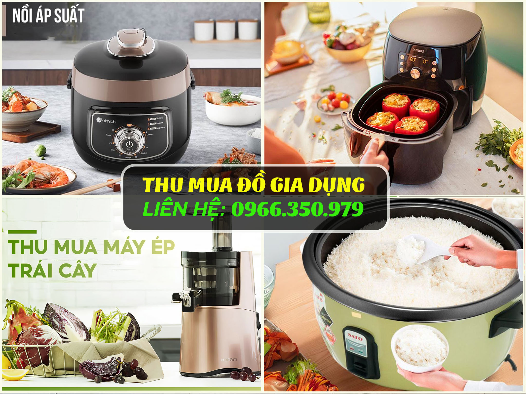Thu mua nồi cơm, nồi chiên, lò nướng
