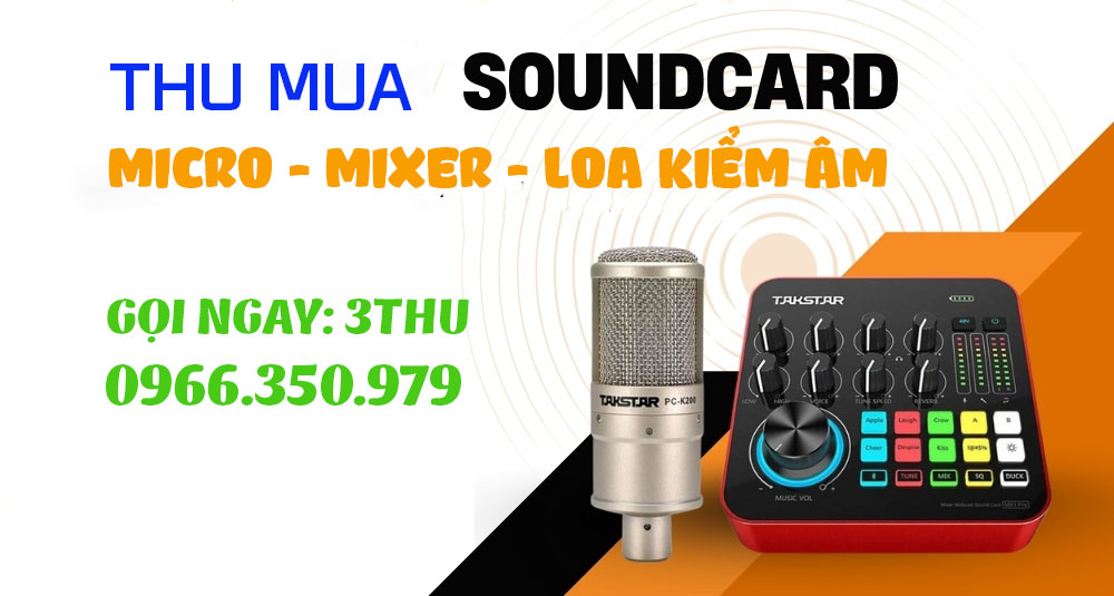 Thu mua loa kiểm âm, sound card